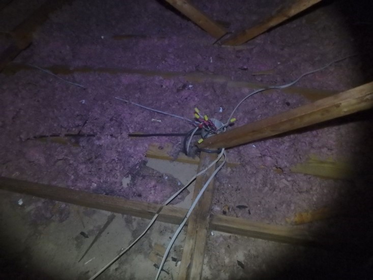 exposed wires near insulation